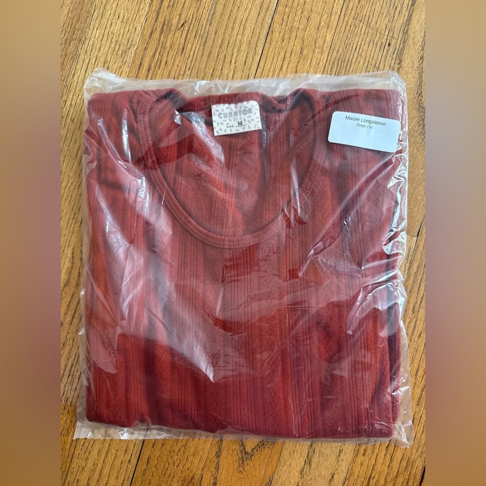 SOLD - CURATOR SF Maisie Longsleeve in Brick in Medium NWT - Picture 3 of 4